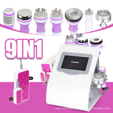 9 In 1 Multifunction Beauty Machine/ Lipolaser/ Cavitation/ Vacuum/ Rf Slimming Beauty Machine